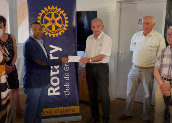 Remise de chèque Rotary de Gray